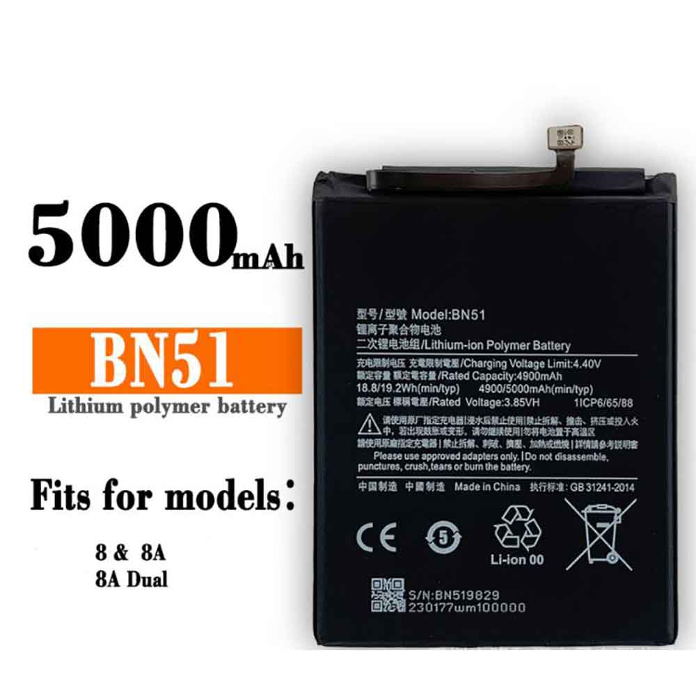 Batería para Gaming-Laptop-15.6-7300HQ-1050Ti/xiaomi-BN51